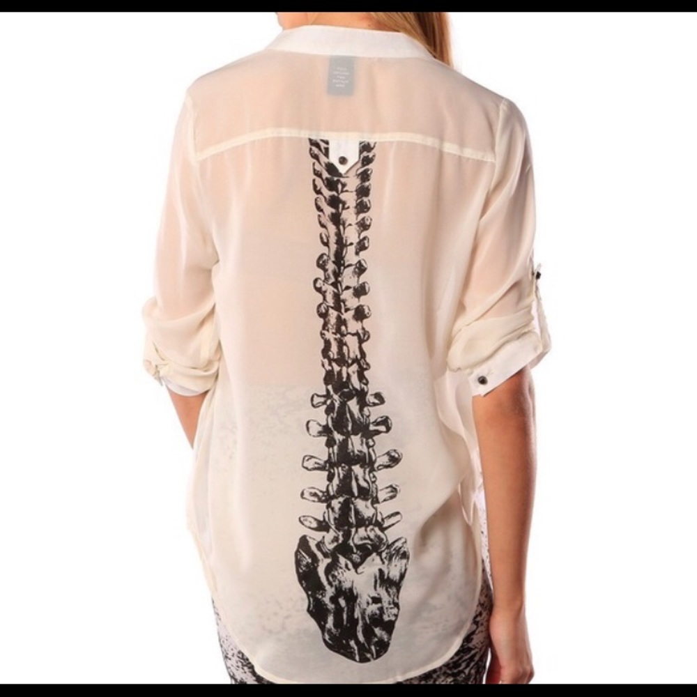 White iron fist blouse